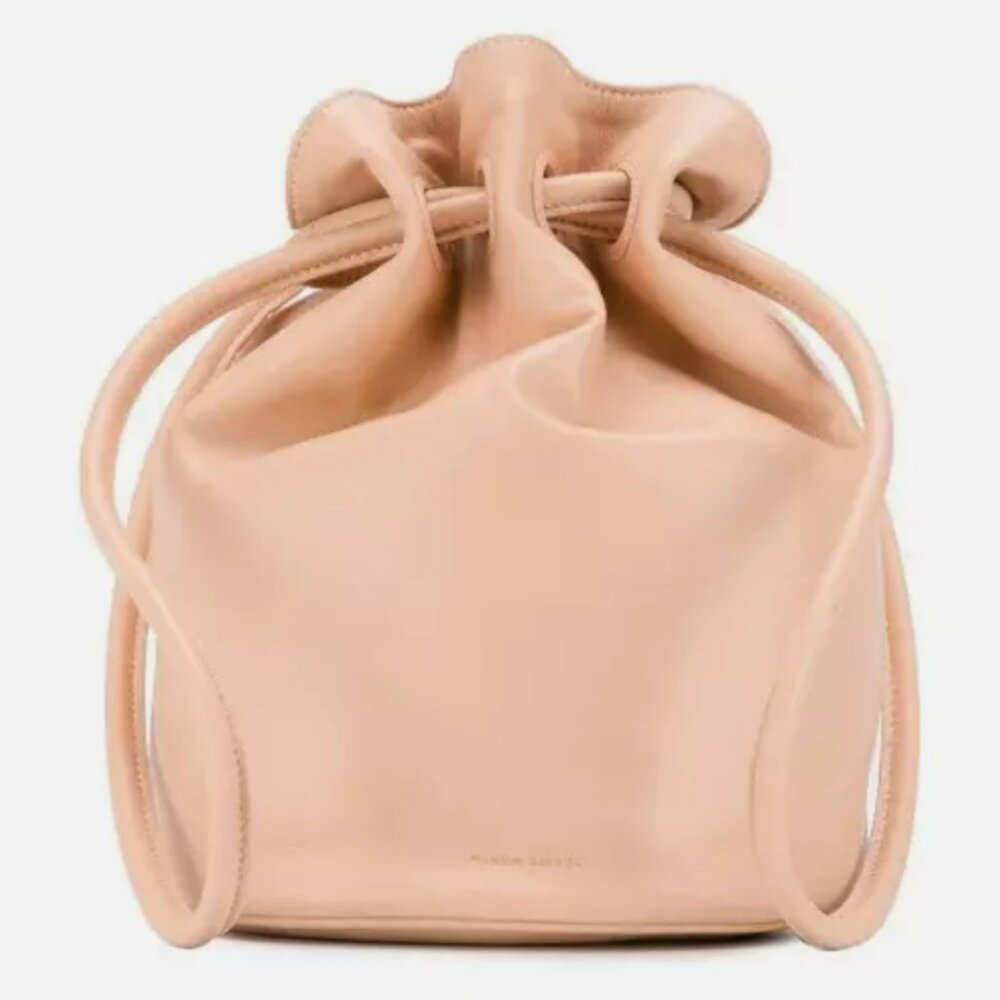 MANSUR GAVRIEL Lambskin Leather Drawstring Pouch Purse